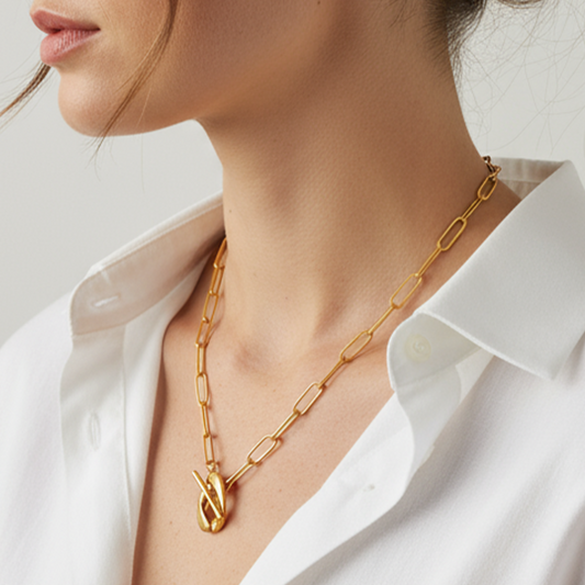 Classic Chain Link Necklace – 18K Gold Plated