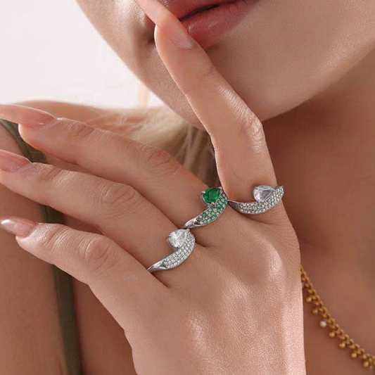 Teardrop Crystal Pavé Ring