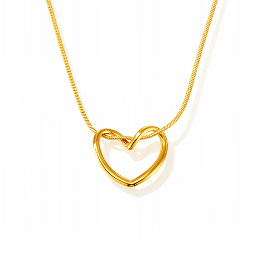 Heartline Pendant Necklace – 18K Gold & Silver Plated