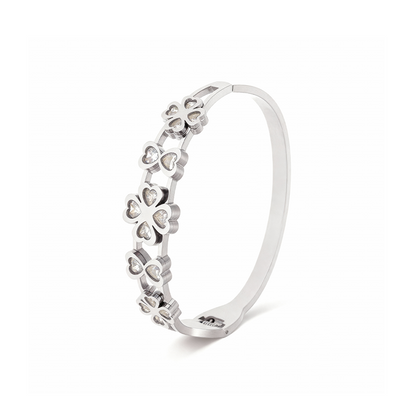 Lotus Flower Cutout Gold Bracelet