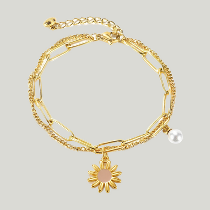 Golden Daisy Pendant Charm – 18K Gold Plated Flower Pendant