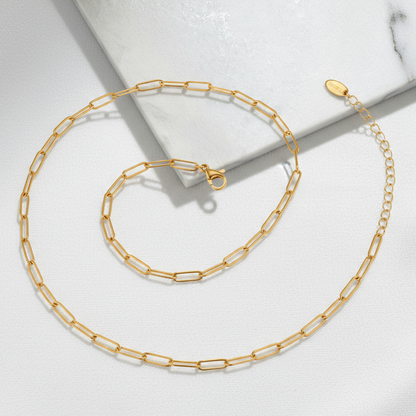 Bold Link Chain Necklace – 18K Gold & Silver Plated