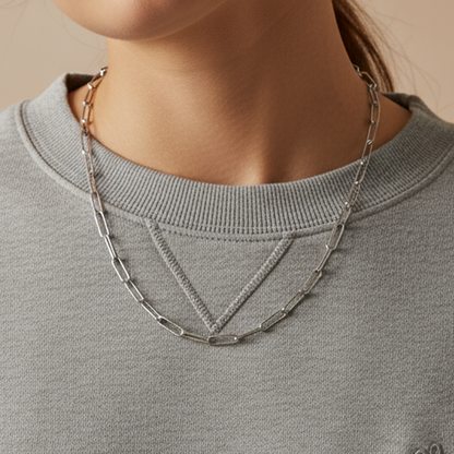 Bold Link Chain Necklace – 18K Gold & Silver Plated