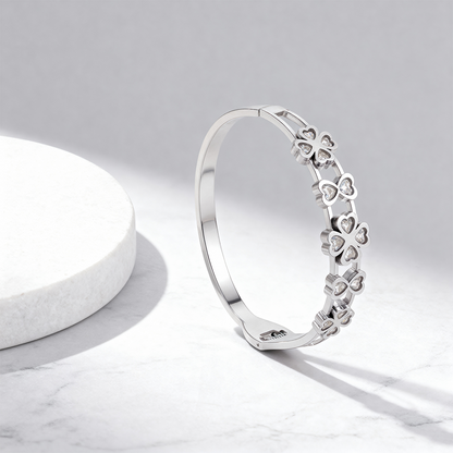 Lotus Flower Cutout Gold Bracelet