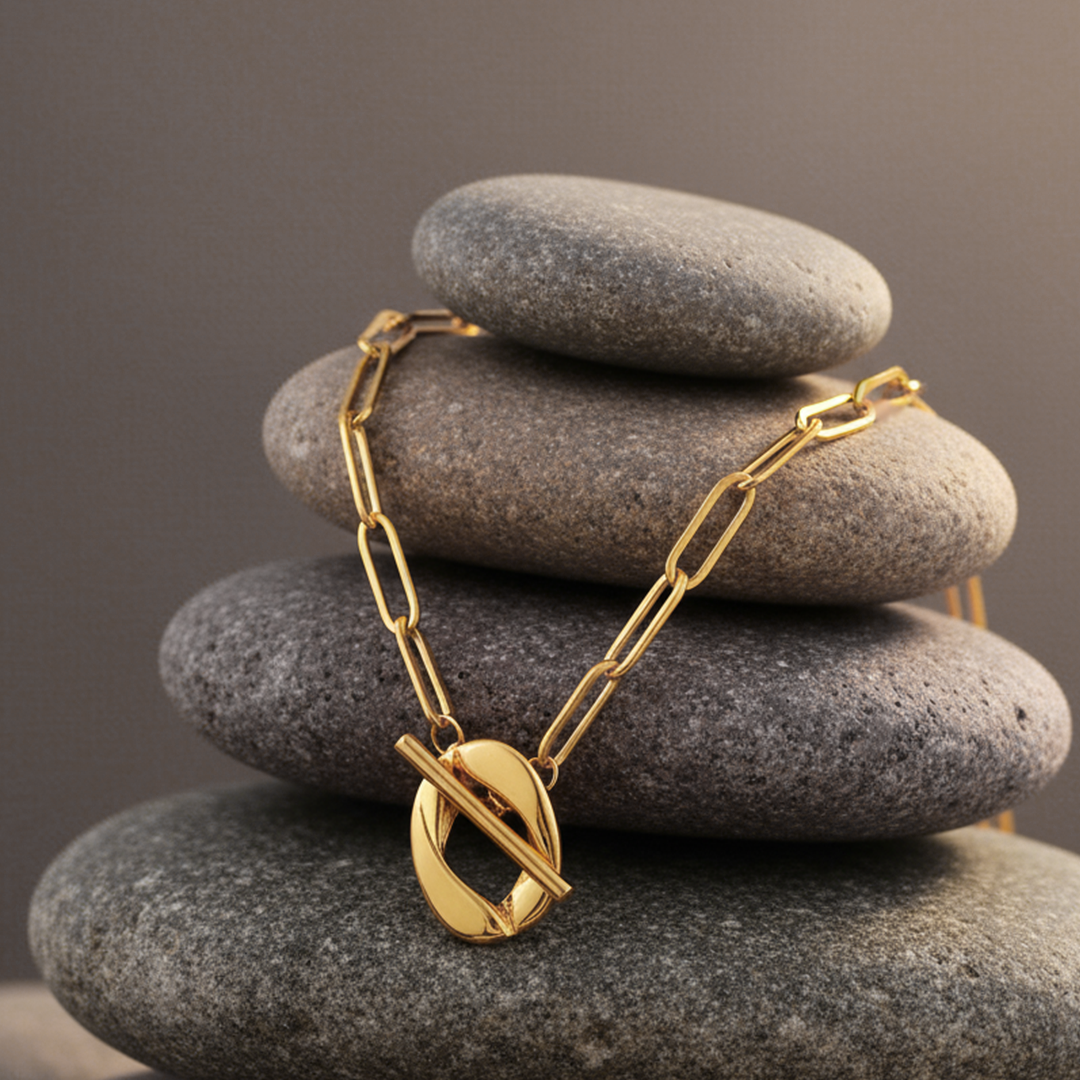 Classic Chain Link Necklace – 18K Gold Plated