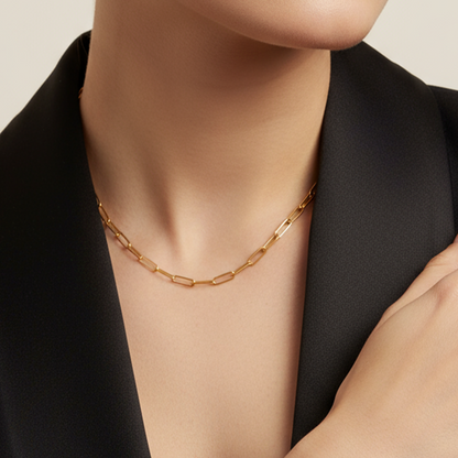 Bold Link Chain Necklace – 18K Gold & Silver Plated