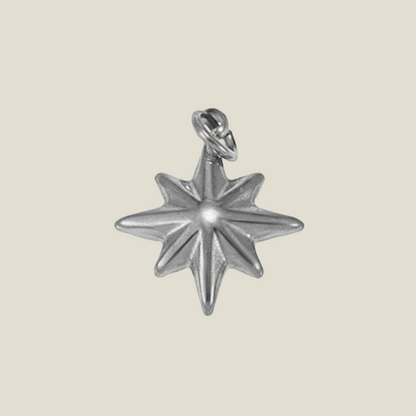 North Star Pendant – Silver & Gold Stainless Steel Charm
