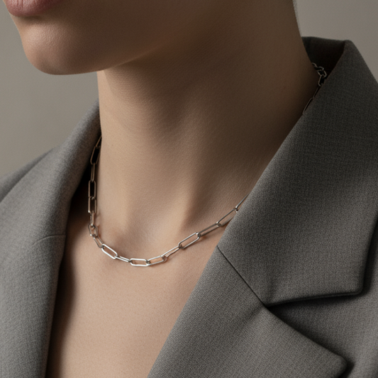 Bold Link Chain Necklace – 18K Gold & Silver Plated