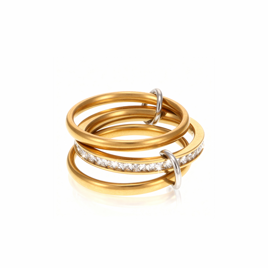 Triple Stacked Gold Ring Set