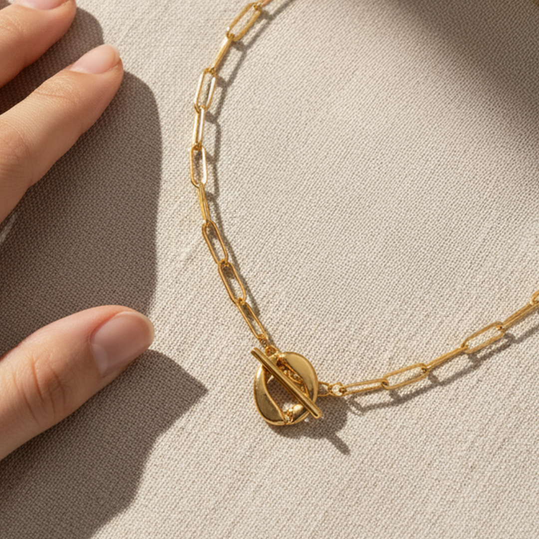 Classic Chain Link Necklace – 18K Gold Plated