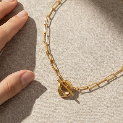 Classic Chain Link Necklace – 18K Gold Plated