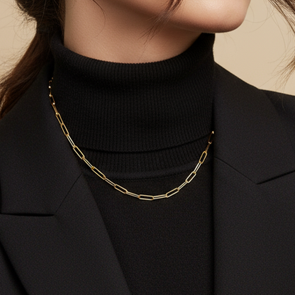 Bold Link Chain Necklace – 18K Gold & Silver Plated