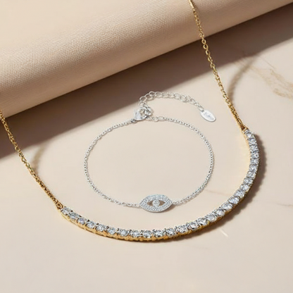 Evil Eye Crystal Bracelet – Stainless Steel Protection Jewelry