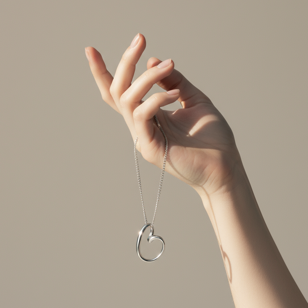 Heartline Pendant Necklace – 18K Gold & Silver Plated