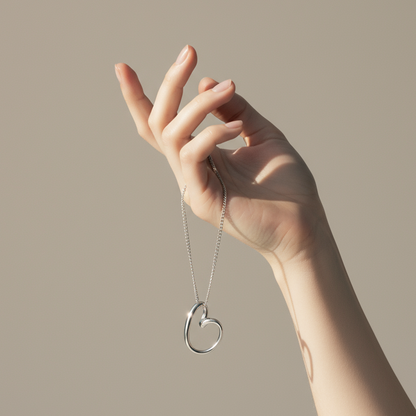 Heartline Pendant Necklace – 18K Gold & Silver Plated