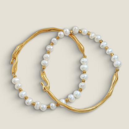 Freshwater Pearl & Gold Bracelet