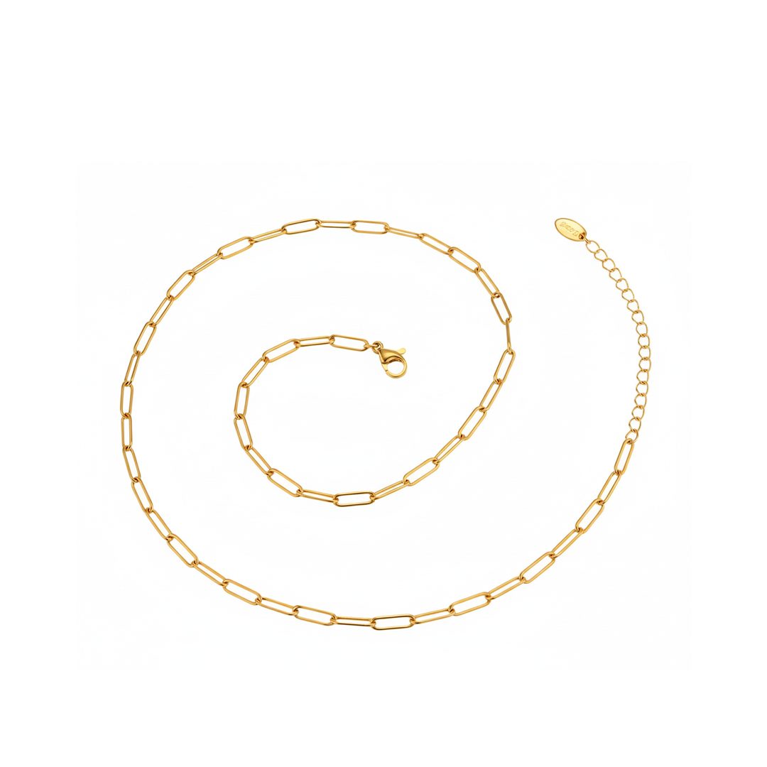 Bold Link Chain Necklace – 18K Gold & Silver Plated