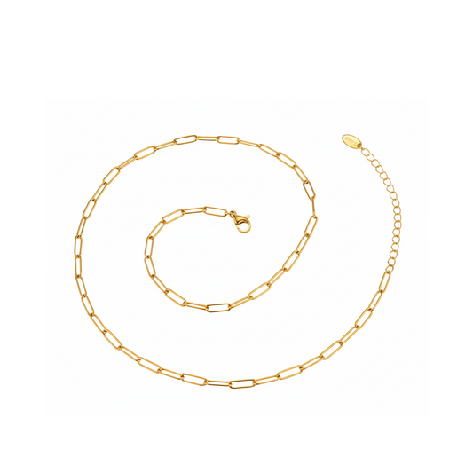 Bold Link Chain Necklace – 18K Gold & Silver Plated