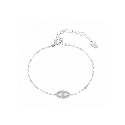 Evil Eye Crystal Bracelet – Stainless Steel Protection Jewelry