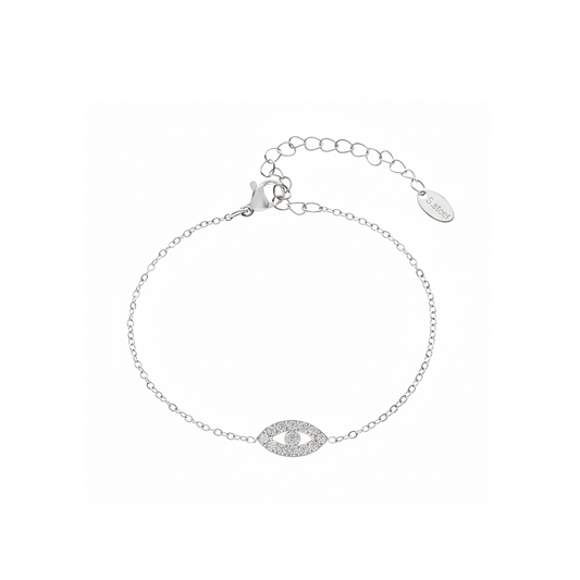 Evil Eye Crystal Bracelet – Stainless Steel Protection Jewelry